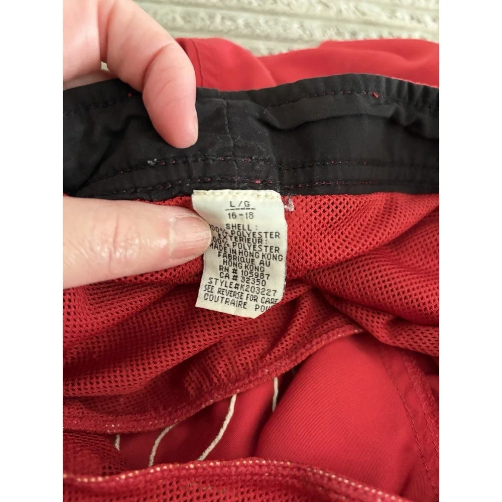 Vintage Quicksilver Spell‎ out Swim Trunks Size Large 16-18 Red